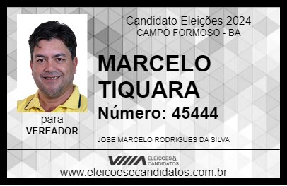 Candidato MARCELO TIQUARA 2024 - CAMPO FORMOSO - Eleições