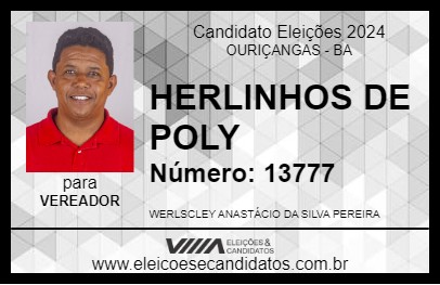 Candidato HERLINHOS DE POLY 2024 - OURIÇANGAS - Eleições