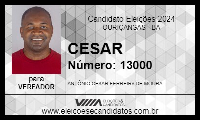 Candidato CESAR 2024 - OURIÇANGAS - Eleições