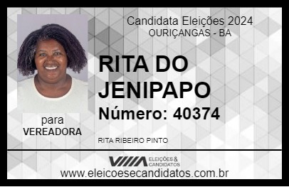 Candidato RITA DO JENIPAPO 2024 - OURIÇANGAS - Eleições