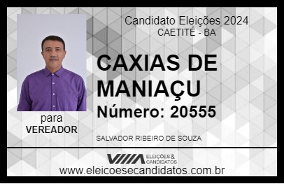 Candidato CAXIAS DE MANIAÇU 2024 - CAETITÉ - Eleições