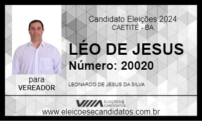 Candidato LÉO DE JESUS 2024 - CAETITÉ - Eleições