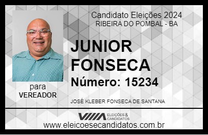 Candidato JUNIOR FONSECA 2024 - RIBEIRA DO POMBAL - Eleições