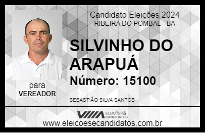 Candidato SILVINHO DO ARAPUÁ 2024 - RIBEIRA DO POMBAL - Eleições