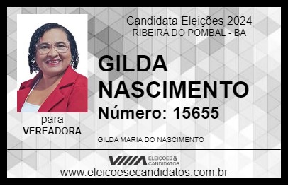 Candidato GILDA NASCIMENTO 2024 - RIBEIRA DO POMBAL - Eleições