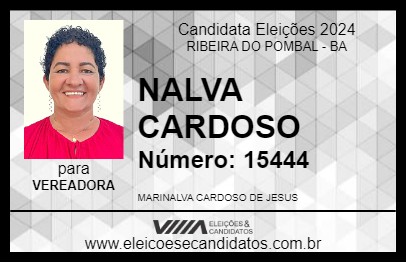 Candidato NALVA CARDOSO 2024 - RIBEIRA DO POMBAL - Eleições