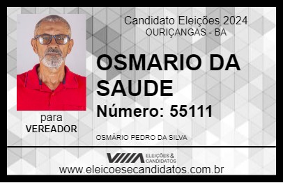 Candidato OSMARIO DA SAUDE 2024 - OURIÇANGAS - Eleições