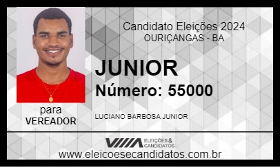 Candidato JUNIOR 2024 - OURIÇANGAS - Eleições