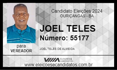 Candidato JOEL TELES 2024 - OURIÇANGAS - Eleições