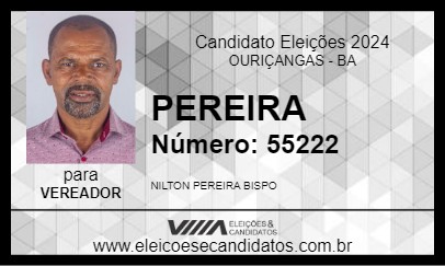 Candidato PEREIRA 2024 - OURIÇANGAS - Eleições