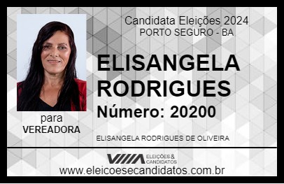 Candidato ELISANGELA RODRIGUES 2024 - PORTO SEGURO - Eleições