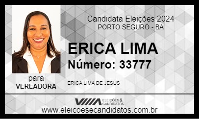 Candidato ERICA LIMA 2024 - PORTO SEGURO - Eleições