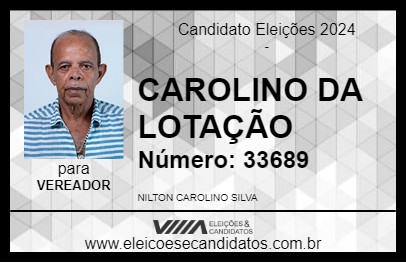 Candidato CAROLINO DA LOTAÇÃO 2024 - PORTO SEGURO - Eleições