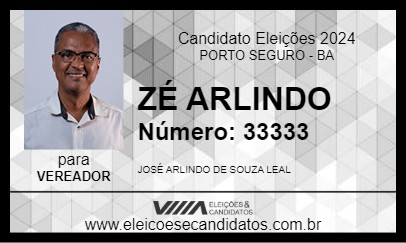 Candidato ZÉ ARLINDO 2024 - PORTO SEGURO - Eleições