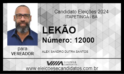 Candidato LEKÃO 2024 - ITAPETINGA - Eleições