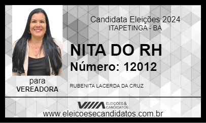 Candidato NITA DO RH 2024 - ITAPETINGA - Eleições