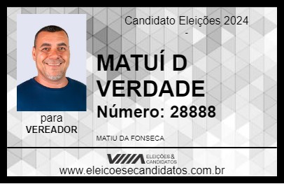 Candidato MATUÍ D VERDADE 2024 - PORTO SEGURO - Eleições