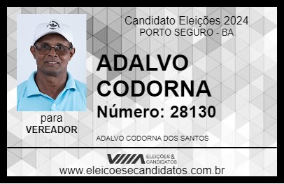 Candidato ADALVO CODORNA 2024 - PORTO SEGURO - Eleições