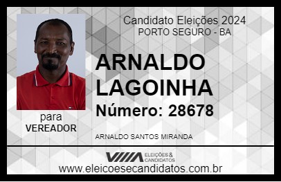 Candidato ARNALDO LAGOINHA 2024 - PORTO SEGURO - Eleições