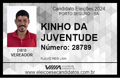 Candidato KINHO DA JUVENTUDE 2024 - PORTO SEGURO - Eleições