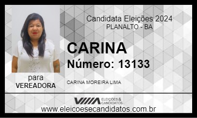 Candidato CARINA 2024 - PLANALTO - Eleições