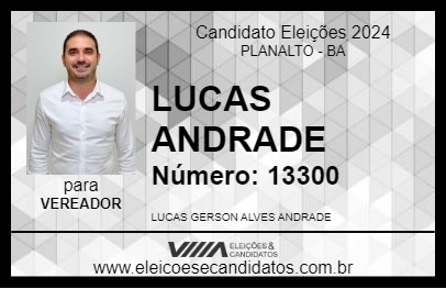 Candidato LUCAS ANDRADE 2024 - PLANALTO - Eleições