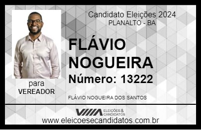 Candidato FLÁVIO NOGUEIRA 2024 - PLANALTO - Eleições