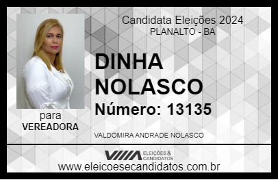 Candidato DINHA NOLASCO 2024 - PLANALTO - Eleições