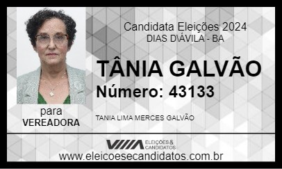 Candidato TÂNIA GALVÃO 2024 - DIAS D\ÁVILA - Eleições