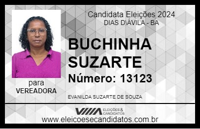 Candidato BUCHINHA SUZARTE 2024 - DIAS D\ÁVILA - Eleições