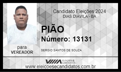 Candidato SERGIO PIÃO 2024 - DIAS D\ÁVILA - Eleições