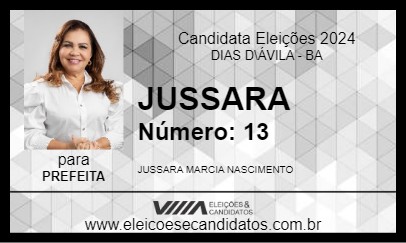 Candidato JUSSARA 2024 - DIAS D\ÁVILA - Eleições