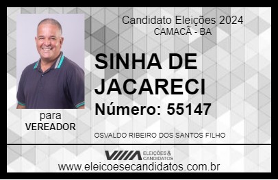 Candidato SINHA DE JACARECI 2024 - CAMACÃ - Eleições