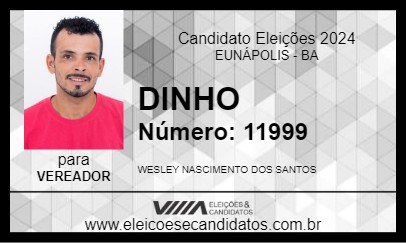 Candidato DINHO 2024 - EUNÁPOLIS - Eleições