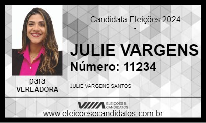 Candidato JULIE VARGENS 2024 - EUNÁPOLIS - Eleições