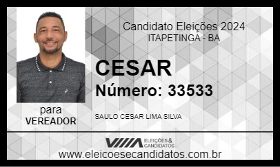 Candidato CESAR 2024 - ITAPETINGA - Eleições