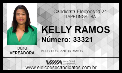 Candidato KELLY RAMOS 2024 - ITAPETINGA - Eleições