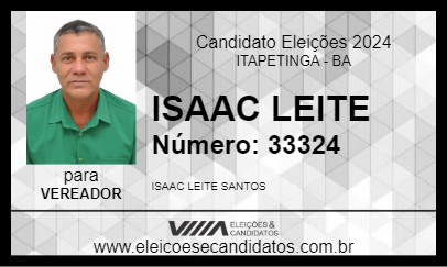 Candidato ISAAC LEITE 2024 - ITAPETINGA - Eleições