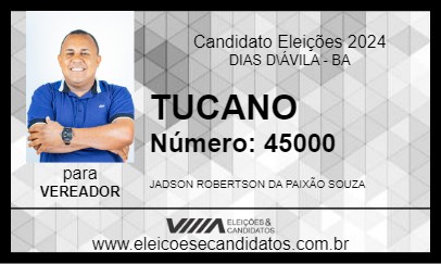 Candidato TUCANO 2024 - DIAS D\ÁVILA - Eleições