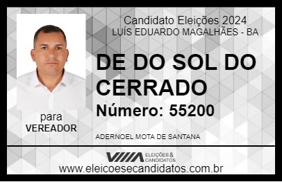 Candidato DE DO SOL DO CERRADO 2024 - LUÍS EDUARDO MAGALHÃES - Eleições