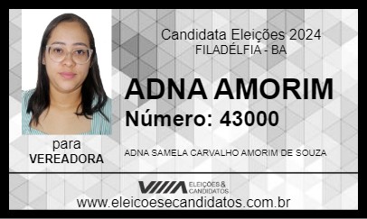 Candidato ADNA AMORIM 2024 - FILADÉLFIA - Eleições