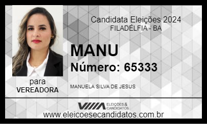 Candidato MANU 2024 - FILADÉLFIA - Eleições