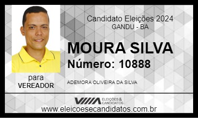 Candidato MOURA SILVA 2024 - GANDU - Eleições