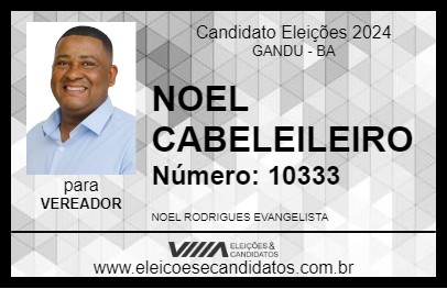 Candidato NOEL CABELEILEIRO 2024 - GANDU - Eleições