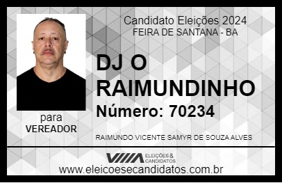 Candidato DJ O RAIMUNDINHO 2024 - FEIRA DE SANTANA - Eleições