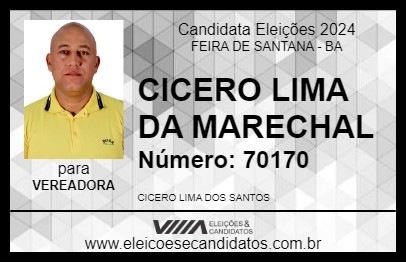 Candidato CICERO LIMA DA MARECHAL 2024 - FEIRA DE SANTANA - Eleições