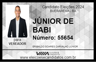 Candidato JÚNIOR DE BABI 2024 - BUERAREMA - Eleições