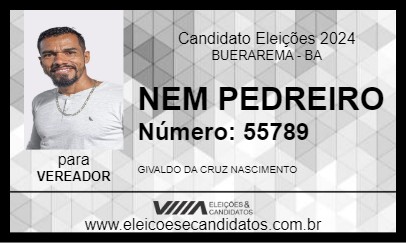 Candidato NEM PEDREIRO 2024 - BUERAREMA - Eleições