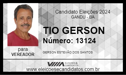 Candidato TIO GERSON 2024 - GANDU - Eleições