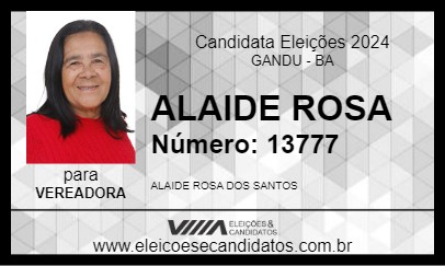 Candidato ALAIDE ROSA 2024 - GANDU - Eleições